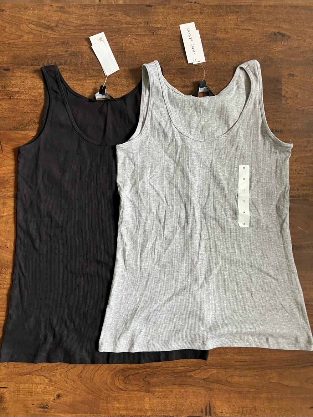 🔥10 for $100🔥 NWT 1X Lane Bryant ribbed sleeveless tank top bundle black /grey